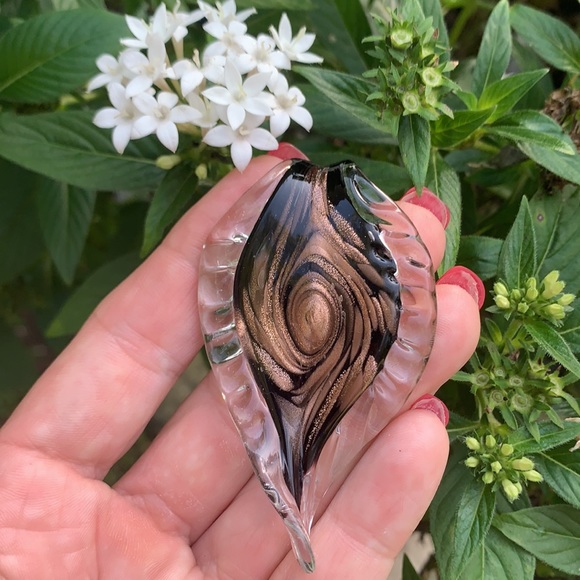 Large Dichroic Swirl Glass Pendant - Picture 4 of 17